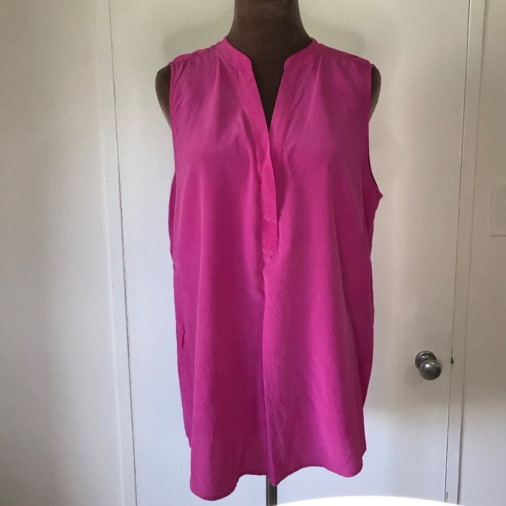 C. Wonder by Christian Siriano Silk Sleeveless Blouse